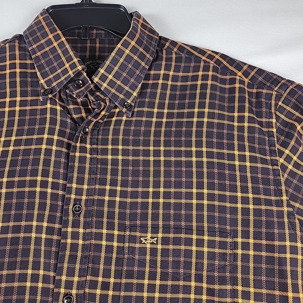 Paul & Shark Yachting Long Sleeve Plaid‎ Shirt Men's 41 (L)
